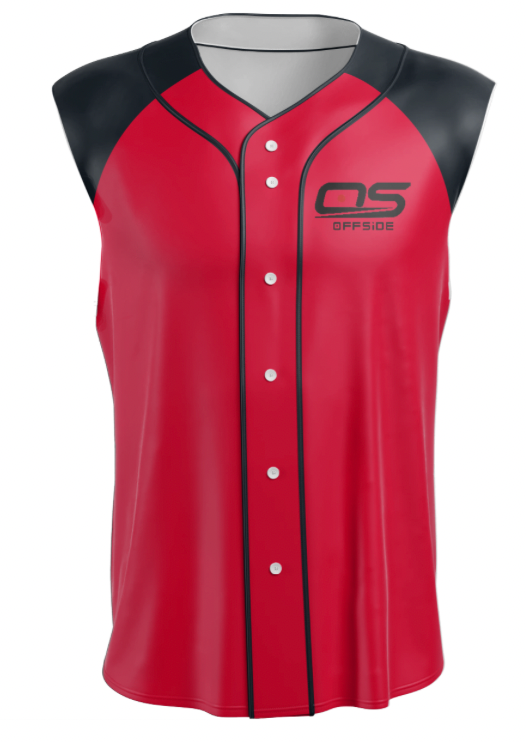 Custom Baseball Jersey - Full Button Sleeveless